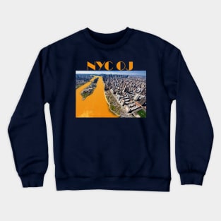 Orange East River NYC Crewneck Sweatshirt